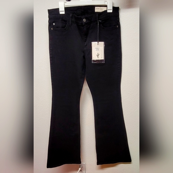 Women's Pistola bootcut Jeans size 31 black/onyx five pockets high rise stretchi - Picture 3 of 8